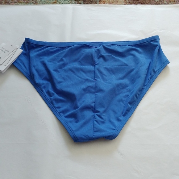 La Blanca Women's Mid Waist Hipster Bikini Swimsuit Bottom, China Blue, Size 10 - Picture 7 of 9